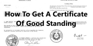 How To Get A Certificate Of Good Standing