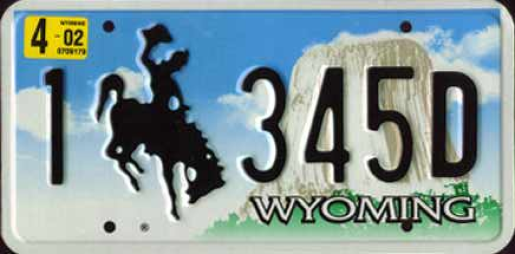 Wyoming license plate lookup